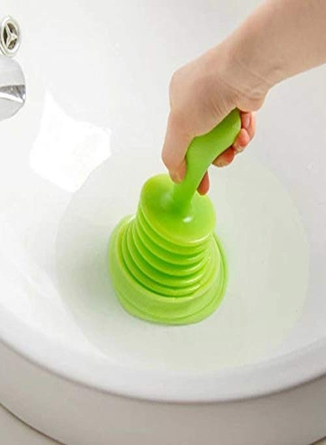 KIDINGTON Sink Plunger Small Force Pump Silicone Vacuum Sink Blockage Drain Blaster Pump Plunger Sink Blockage Cleaning Tool Drain Pack of 1 (Multi Color) - Image 1